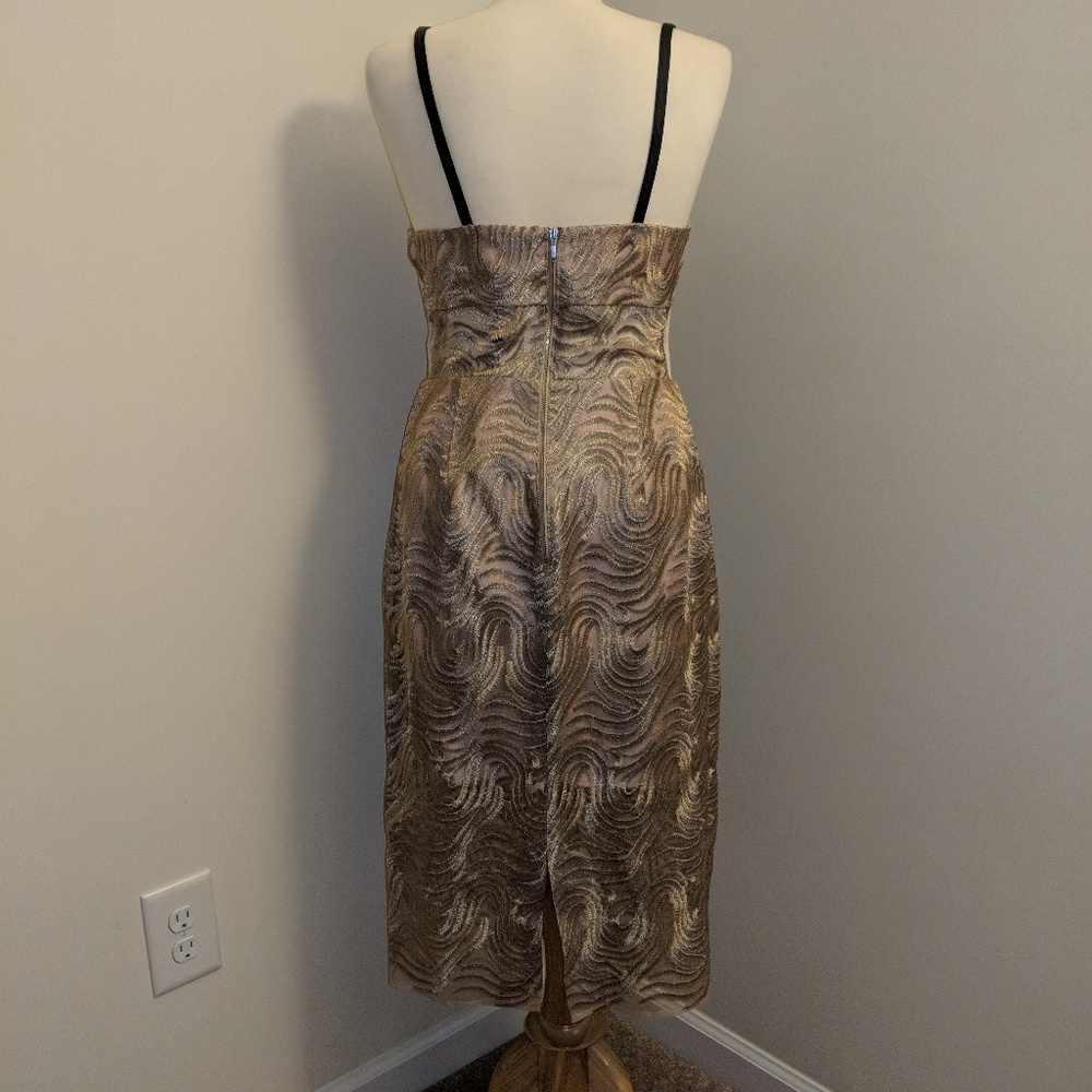 Rose Gold Printed Sheath Dress - Picture 4 of 6